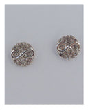 Infinity stud rhinestone earrings