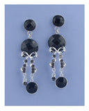 Faux stone chandelier earrings