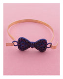 Rhinestone bow cuff bracelet