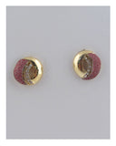 Stud earrings w/rhinestones