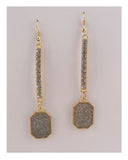 Rhinestone drop earrings