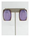 Rectangular stone earrings