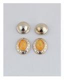 Faux stone 2 pcs earrings