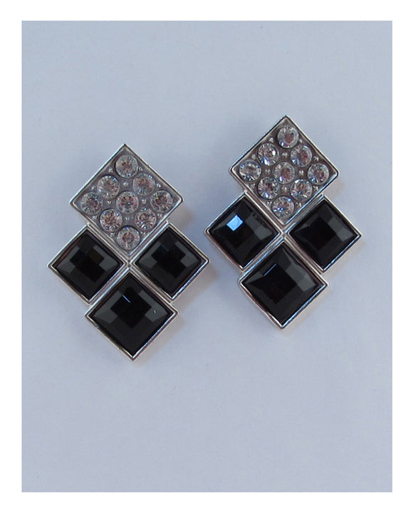 Layered square earrings