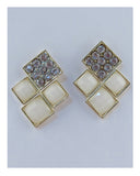 Layered square earrings