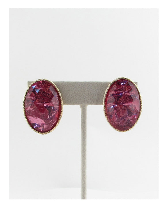 Faux stone Clip on earrings