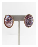 Faux stone Clip on earrings