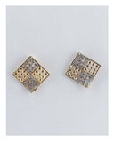 Four square diamond shape earrings