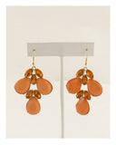 Multi-stone cluster drop hook earrings