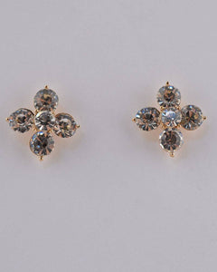 Rhinestone Flower Stud Earrings