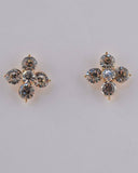 Rhinestone Flower Stud Earrings