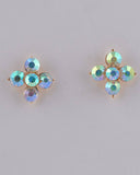 Rhinestone Flower Stud Earrings