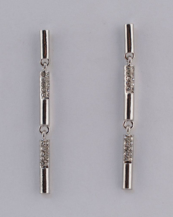 Rhinestone Bar Drop Earrings