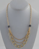 Layered link chain necklace