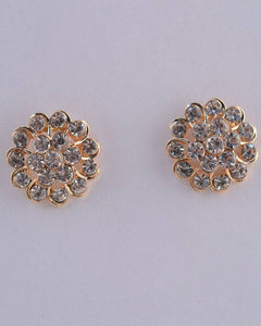 Rhinestone Flower Stud Earrings