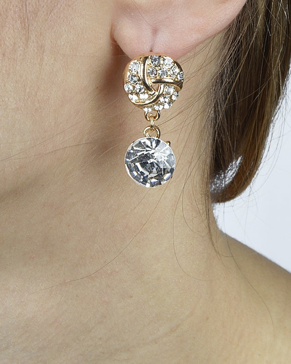 Pavé Crystal Drop Earrings