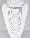 Multi Link Chain with Multiple Layer Necklace