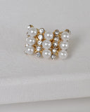 Faux Pearl and Stone Studded Adjustable Ring id.31462