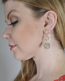 Metal Embellished Stone Studded Drop Earrings id.31467