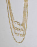 Multi-Layer Metal Embellished Necklace