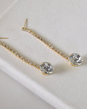 Rhinestones and Crystal Studded Drop Earrings