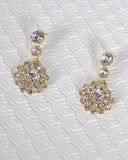 Tear Drop Shaped Crystal and Stone Studded Danglers