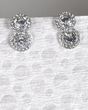 Rhinestone and Crystal Embellished Drop Earrings