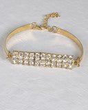 Rhinestone Embellished Bracelet with Lobster Clasp Closure