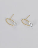 Ring Design Crystal Embellished Stud Earrings