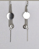 Metal Detailing Drop Earrings with Interlink Chain Accents