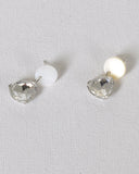 Stone and Crystal Studded Drop Earrings