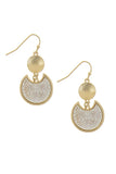 Laser cut filigree moon drop earrings