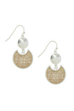 Laser cut filigree moon drop earrings