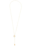 Square lariat pendant necklace