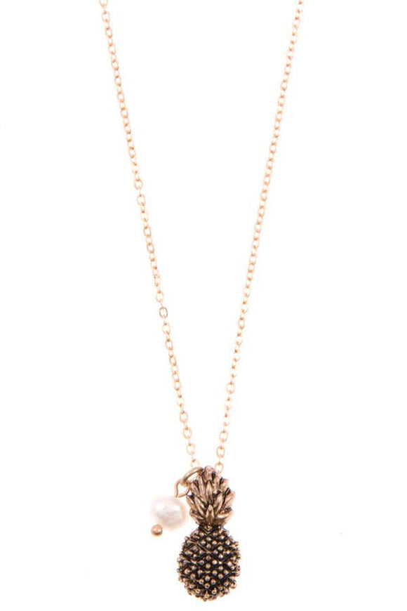 Ladies pineapple pendant necklace set
