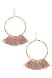 Ladies fashion round tassel link dangle earring