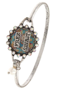 Ladies fashion free spirit bangle bracelet