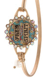 Ladies fashion free spirit bangle bracelet