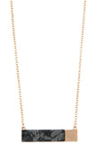 Ladies fashion acrylic stone bar pendant necklace set
