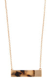 Ladies fashion acrylic stone bar pendant necklace set