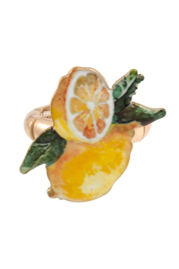 Lime accent stretch ring