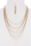 Multi layer metal necklace