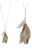 Feather pendant y shape necklace