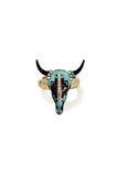 Turquoise print cattle stretch ring