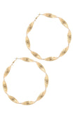 Oversize twisted hoop earring