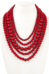 Multi strand beaded necklace