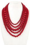 Multi strand beaded necklace