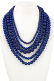 Multi strand beaded necklace