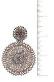 Round woven glass bead dangle earring