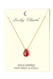 Tear drop charm necklace